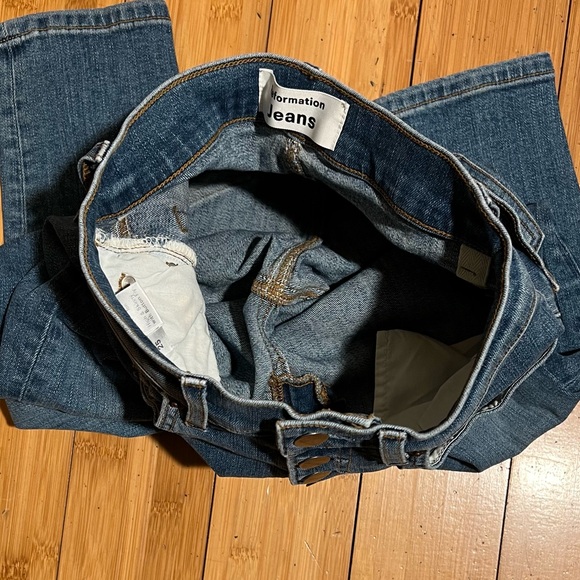 Reformation Harper High Rise Skinny Button Front Jeans Ion Wash Size 25 - Picture 6 of 16